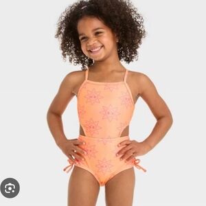 Cat & Jack Orange One Piece with Sun Design